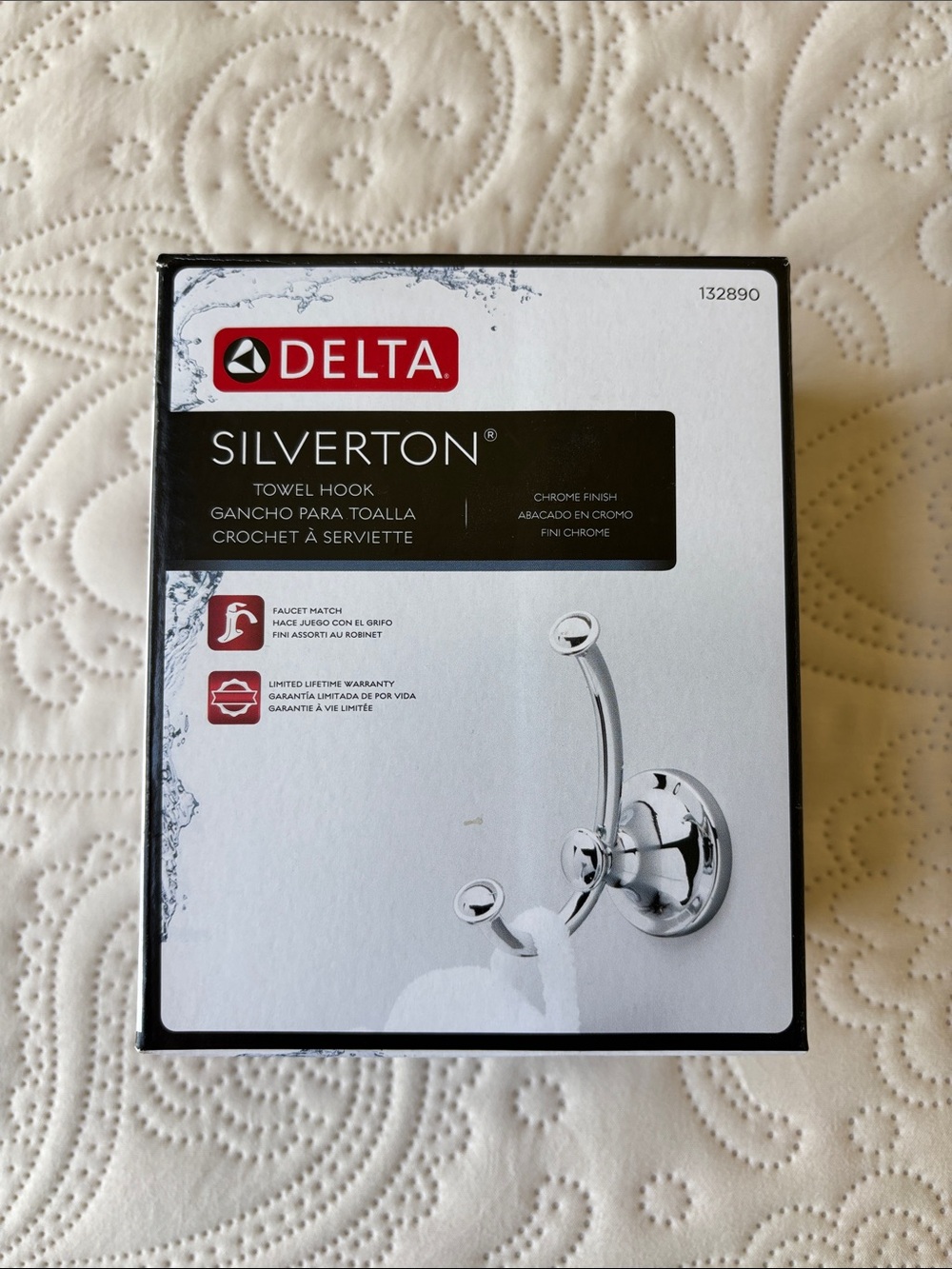 Delta Silverton Chrome Double Towel Hook